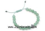 CGB9143 8mm, 10mm green aventurine & cross hematite adjustable bracelets