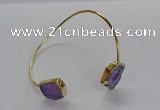 CGB919 13*18mm - 15*20mm freeform druzy agate gemstone bangles