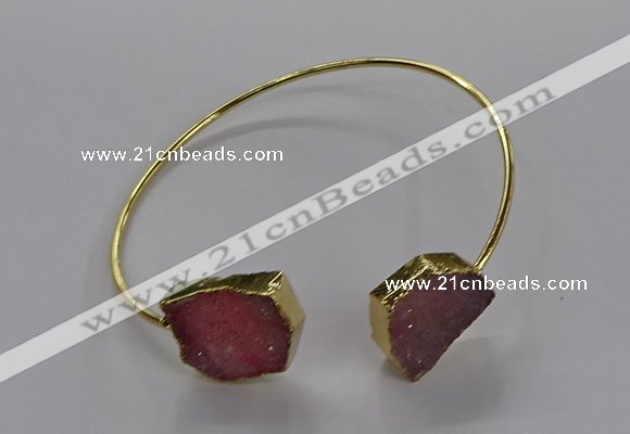 CGB920 13*18mm - 15*20mm freeform druzy agate gemstone bangles