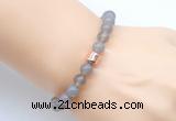 CGB9261 8mm, 10mm grey agate & drum hematite power beads bracelets