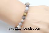 CGB9264 8mm, 10mm bamboo leaf agate & drum hematite power beads bracelets