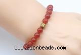 CGB9268 8mm, 10mm red agate & drum hematite power beads bracelets