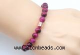 CGB9280 8mm, 10mm red tiger eye & drum hematite power beads bracelets