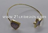 CGB929 15*20mm - 18*18mm freeform & star druzy agate bangles