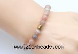 CGB9290 8mm, 10mm rainbow moonstone & drum hematite power beads bracelets