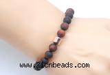 CGB9338 8mm, 10mm matte red tiger eye & drum hematite power beads bracelets