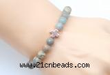 CGB9365 8mm, 10mm serpentine jasper & cross hematite power beads bracelets