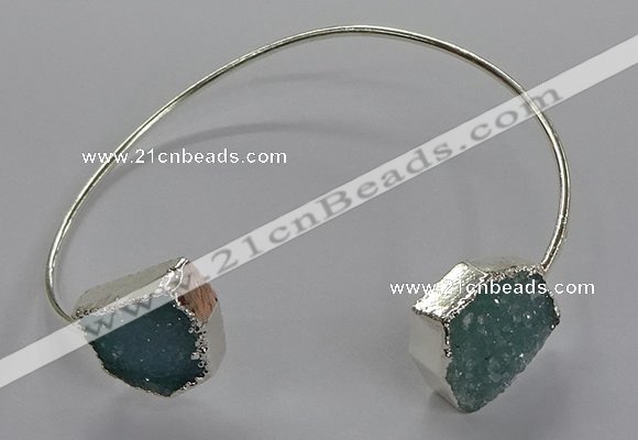 CGB952 13*18mm - 15*20mm freeform druzy agate bangles wholesale