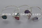 CGB955 13*18mm - 15*20mm freeform druzy agate bangles wholesale