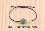 CGB9916 Fashion 12mm green aventurine adjustable bracelet jewelry