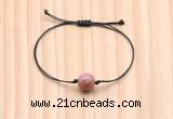 CGB9922 Fashion 12mm pink wooden jasper adjustable bracelet jewelry