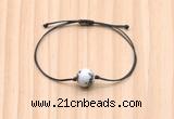 CGB9933 Fashion 12mm black & white jasper adjustable bracelet jewelry