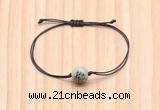 CGB9939 Fashion 12mm greeting pine jasper adjustable bracelet jewelry