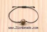 CGB9942 Fashion 12mm unakite gemstone adjustable bracelet jewelry