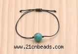 CGB9959 Fashion 12mm green banded agate adjustable bracelet jewelry