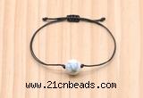 CGB9975 Fashion 12mm white howlite adjustable bracelet jewelry