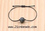 CGB9985 Fashion 12mm black labradorite adjustable bracelet jewelry