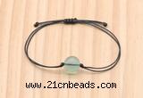 CGB9998 Fashion 12mm green fluorite adjustable bracelet jewelry