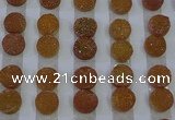 CGC101 12mm flat round druzy quartz cabochons wholesale