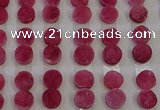 CGC107 12mm flat round druzy quartz cabochons wholesale