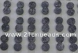 CGC108 12mm flat round druzy quartz cabochons wholesale