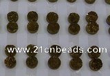 CGC109 12mm flat round druzy quartz cabochons wholesale