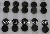 CGC116 14mm flat round druzy quartz cabochons wholesale