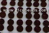 CGC122 16mm flat round druzy quartz cabochons wholesale