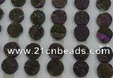 CGC123 16mm flat round druzy quartz cabochons wholesale