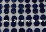 CGC124 16mm flat round druzy quartz cabochons wholesale