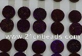 CGC133 18mm flat round druzy quartz cabochons wholesale