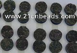 CGC134 18mm flat round druzy quartz cabochons wholesale