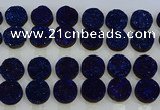 CGC142 20mm flat round druzy quartz cabochons wholesale