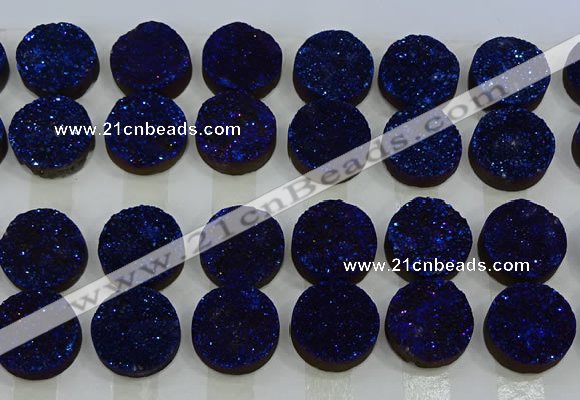 CGC142 20mm flat round druzy quartz cabochons wholesale