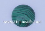 CGC15 20pcs 4mm flat round natural malachite gemstone cabochons