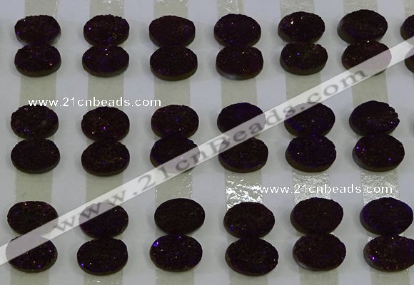 CGC164 10*14mm oval druzy quartz cabochons wholesale