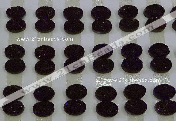 CGC175 12*16mm oval druzy quartz cabochons wholesale