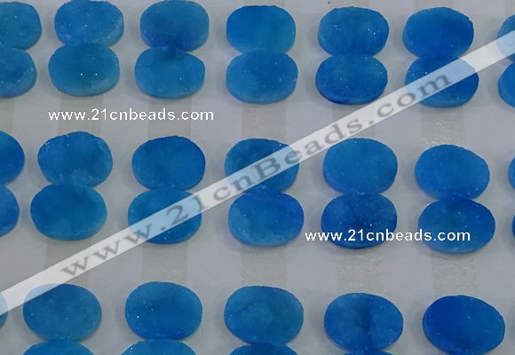 CGC180 13*18mm oval druzy quartz cabochons wholesale