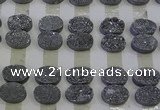 CGC184 13*18mm oval druzy quartz cabochons wholesale