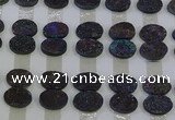 CGC186 13*18mm oval druzy quartz cabochons wholesale