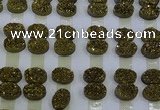 CGC187 13*18mm oval druzy quartz cabochons wholesale