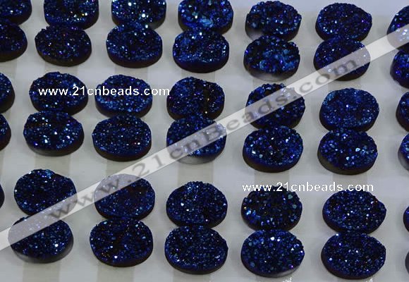 CGC191 15*20mm oval druzy quartz cabochons wholesale