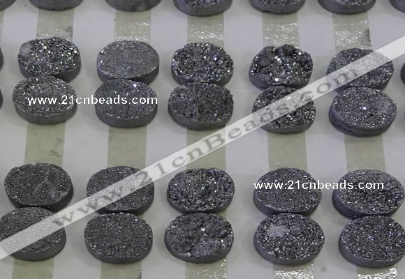 CGC195 15*20mm oval druzy quartz cabochons wholesale