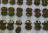 CGC197 15*20mm oval druzy quartz cabochons wholesale
