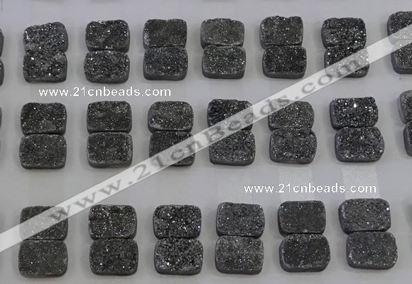 CGC200 10*14mm rectangle druzy quartz cabochons wholesale