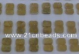 CGC203 10*14mm rectangle druzy quartz cabochons wholesale