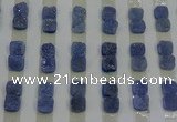 CGC211 10*10mm square druzy quartz cabochons wholesale