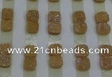 CGC215 10*10mm square druzy quartz cabochons wholesale