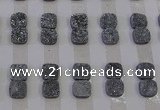 CGC221 12*12mm square druzy quartz cabochons wholesale