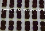 CGC222 12*12mm square druzy quartz cabochons wholesale